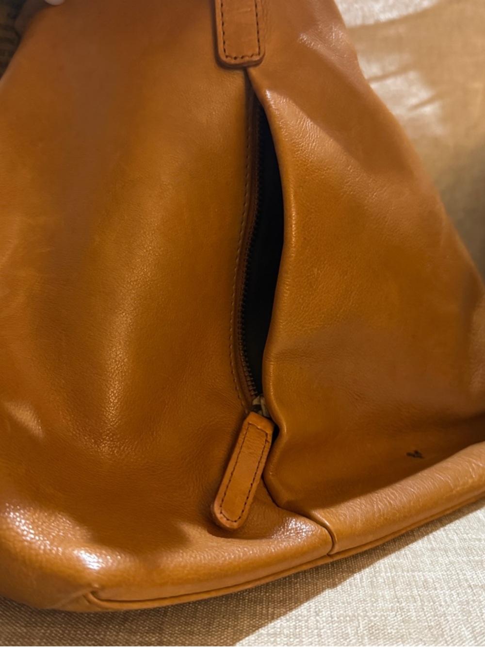Vilenca Holland Tan Leather Tote Bag NWOT Handcrafted - Picture 6 of 13